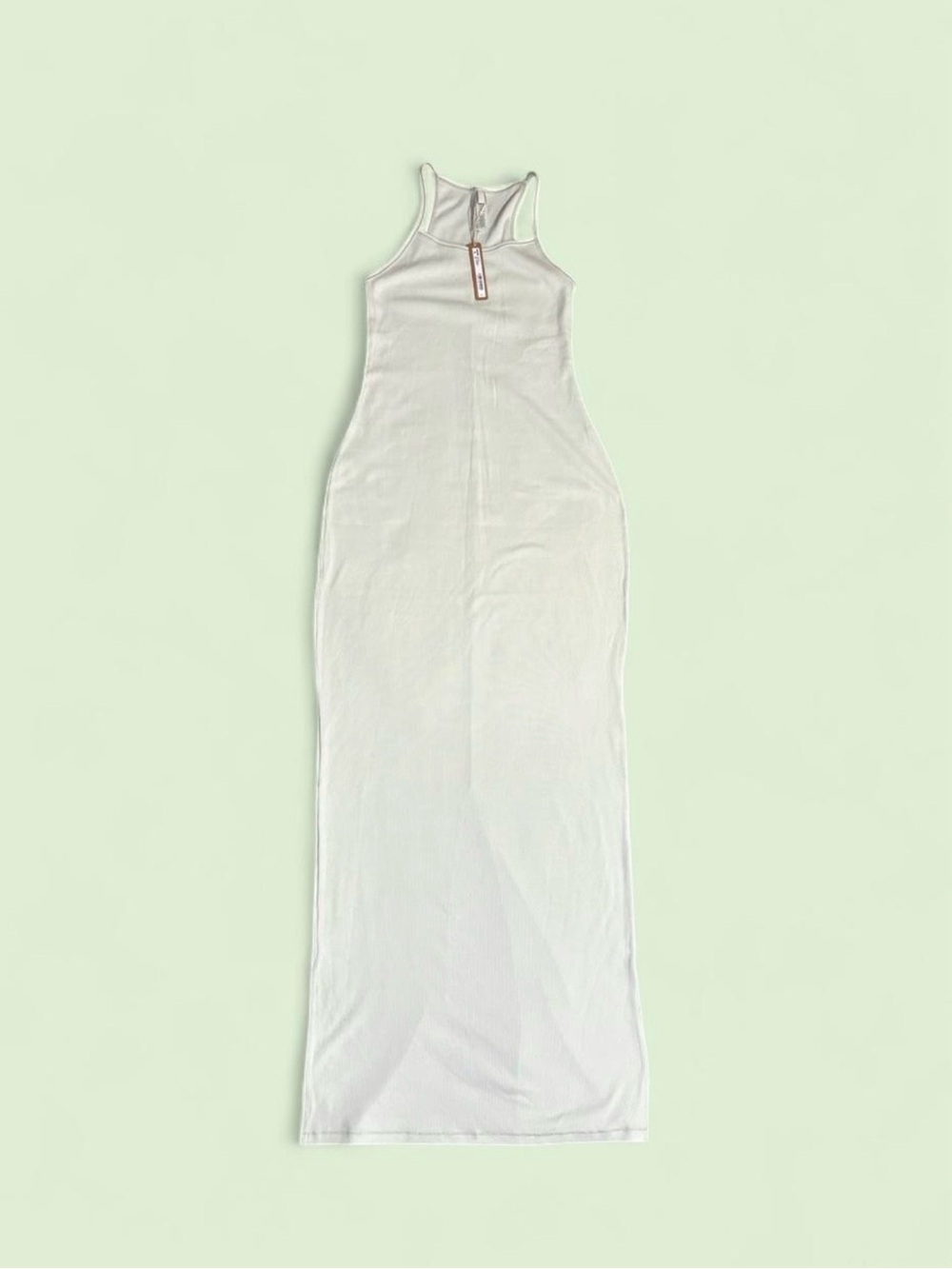 SKIMS Cream Ribbed Racerback Longbody Dress